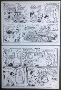 De geverniste vernepelingskes - deel 7 - Gesigneerde originele pagina met Maggie De Block - (2012).