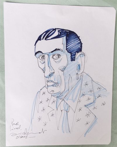 O'Groj - originele tekening op los blad - oa Boris Vian