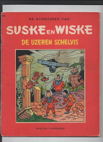 Suske en Wiske - ongekleurt - De Ijzeren Schelvis - 1961 - NL - Cover - Nr 14 - V23 - Her, Druk - Willy Vandersteen.