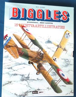 Biggles - portfolio met 20 illustraties - in schuifdoos - Eric Loutte - hc - 1e druk