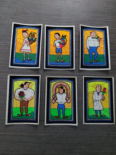 Suske en Wiske - 6 viltkaarten - Flock-Indus - 1962