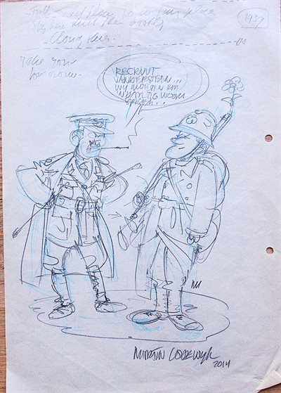 Suske en Wiske - 2013- 100 jaar Willy Vandersteen- Schetstekening - Martin Lodewijk
