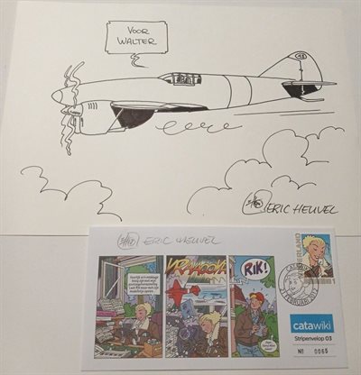 Eric Heuvel (January Jones) Originele tekening + stripenvelop 03