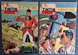 Tin Tin weekbladen nummer 34 en 39 uit 1955.