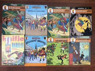 Barelli - Bob de Moor. - Alle verhalen -  11 x sc albums + 8 Kuifje weekbladen (1976)