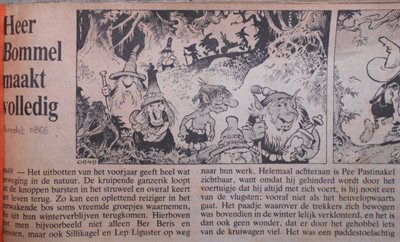 Krantenknipsel uit de krant "Het Volk" van "Heer Bommel maakt volledig"- 1981