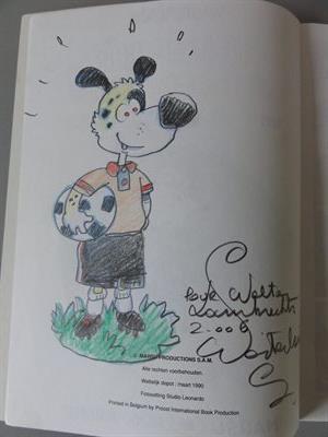 Wasterlain - Honnie Ponnie 1 -De voetbalkoning - sc - Eerste druk - 1990 - Met tekening