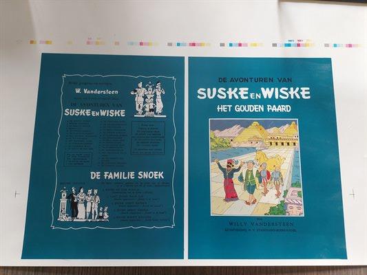 Suske en Wiske - proefdruk cover - Het gouden paard - 1987