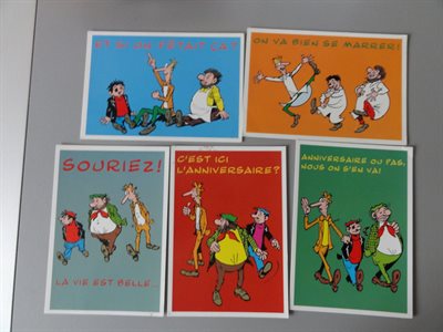 Pellos - Les Pieds Nickelés - Volledige serie briefkaarten