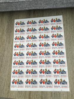 Kiekeboe - wonen stickervel 2014