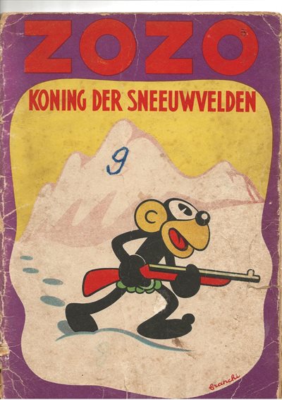 Zozo Koning der sneeuwvelden 1937 Versie : Tekst schutblad uitsluitend in het Nederlands