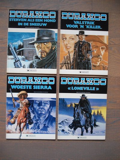 4X Durango - 1 + 2 + 3 + 4 - Sterven als een hond in de sneeuw / Valstrik voor 'n killer / Woeste sierra - Loneville - SC - Herdruk - 1988 - Y.Swolfs - Dargaud.