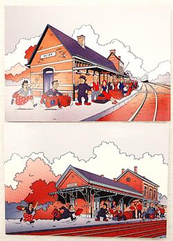 2 Stationskaarten A5 Strip- Willy Vandersteen -2018