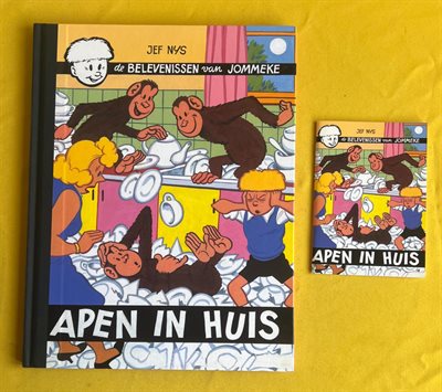 Jommeke - Luxe set “Apen in huis” - Hardcover met linnen rug + Mini album - Oplage 75ex - 2002