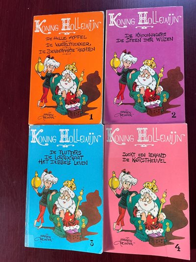 Hollewijn koning - serie 6 deel 1 t/m 4 - ongekleurd - Skarabee - 1973