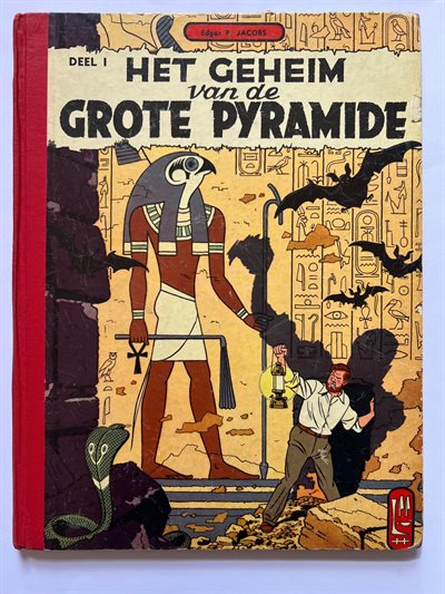 Blake en Mortimer - 7 - Het geheim van de grote pyramide 1 - Hardcover met linnen rug - Eerste druk - 1953