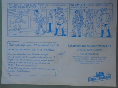 Kiekeboe reclamefolder voor Krediet aan de Nijverheid (1992) + Kiekeboe album (1992)