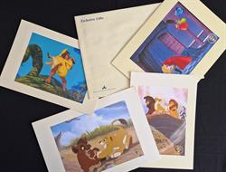 4x exclusive art-prints - Disney Lithograph set Diamond Edition - 1996/2000