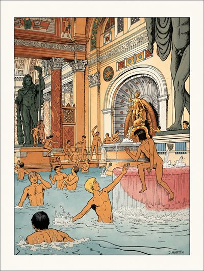 4x Art-print van stripheld Alex en Enak