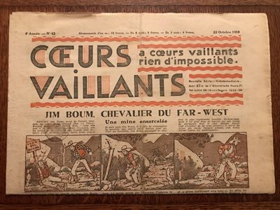 Coeurs Vaillants - 14 Franse kranten met Kuifje strips - 1932 - 1943