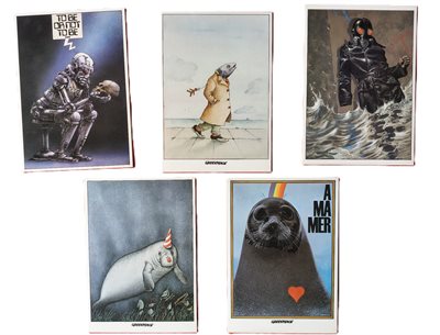 Lacroix - complete reeks 10 postkaarten - Greenpeace - 1984