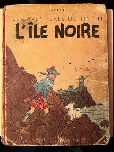 Tintin - L’ile Noire - zwart wit - 20e mille - HC - 1942