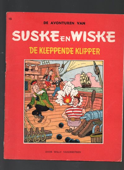 Suske en Wiske - ongekleurd - De Kleppende Klipper - 1960 - NL - Cover - Nr 15 - Her, Druk - Willy Vandersteen.
