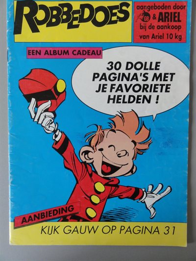 Robbedoes - Reclamestrip Ariel - sc - Eerste druk - 1989