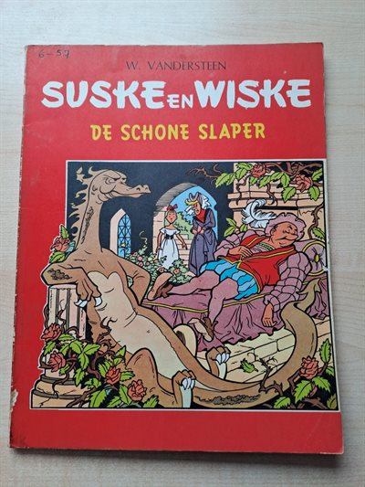 Suske en Wiske - de Schone slaper - 1965 - 1e druk - tweekleuren reeks