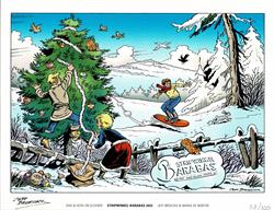 Dag & Heidi en Sloeber strip ex-libris en prent