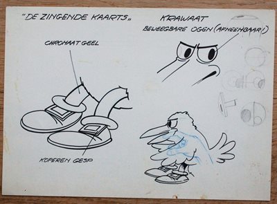 Suske en Wiske - origineel ontwerp Zingende Kaars -Krawaat - 1975