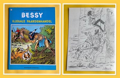 Bessy - 157 - Illegale paardenhandel (Inclusief opdrachttekening) - SC - Eerste druk - 1984