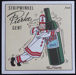 Paul Geerts - stripwinkel PIERKE wijnetiket 2002 - sticker - ongenummerd /400