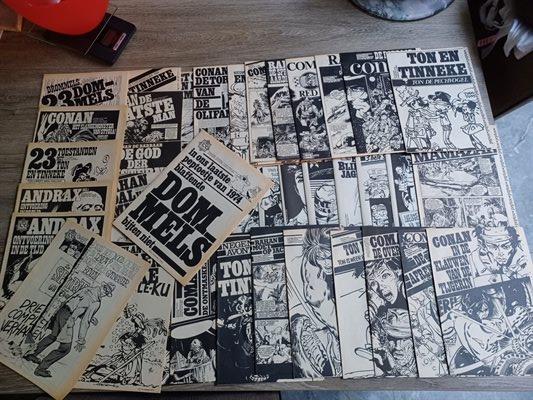 lot van 40 originele Peptoe bijlagen uit het stripweekblad PEP