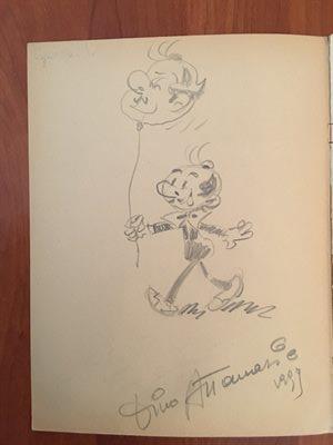 Dino Attanasio - Spaghetti op de planken - sc -1970 - Met opdrachttekening