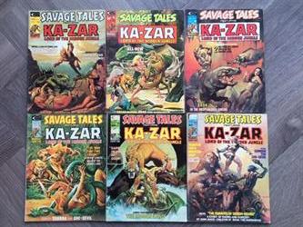 Savage Tales Ka-Zar 6 x Complete reeks comics groot formaat Ka-Zar sc Amerikaans
