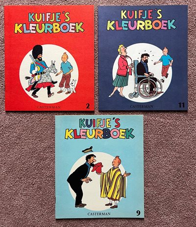 Kuifje - Kuifje’s kleurboek 2-9-11 - eerste druk SC 1961/71
