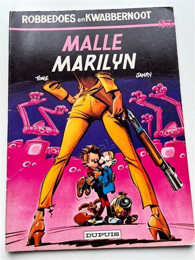 Robbedoes en Kwabbernoot nr 35 - Malle Marilyn - 1ste druk 1985