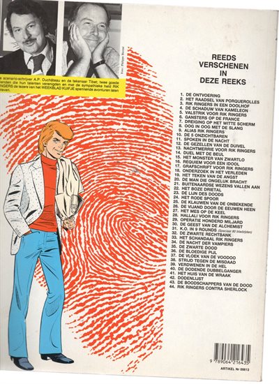 Rik Ringers - Nr 44 - Contra Scherlock - Lombard - 1Ste Dr - 1987.