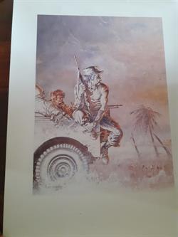 Hermann Twee zeefdrukken van Hermann o.a Comanche en omslag