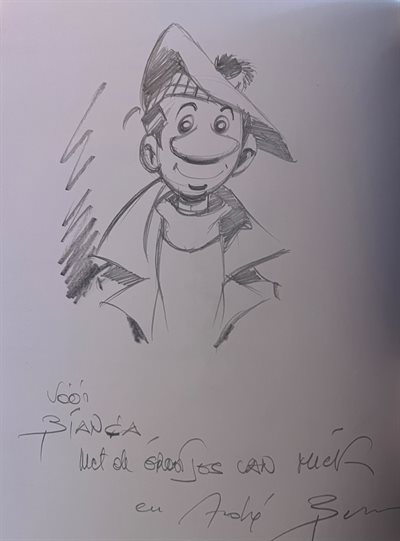 Andre Benn - Mic Mac Adam - Dedicasse - Originele tekening