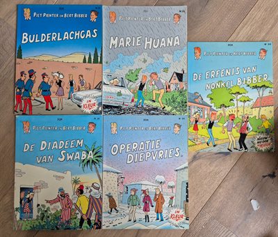 Piet Pienter en Bert Bibber - 5 nummers - Diverse titels (allemaal in kleur) - sc - heruitgaven 