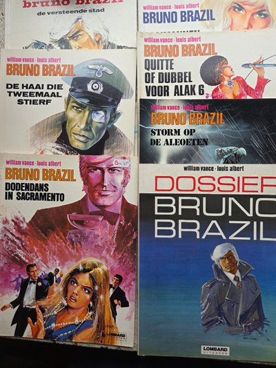 Bruno Brazil 7x-4 t/m 10 -Vance/Lombard sc-Herdrukken(8 en 9 1e druk)