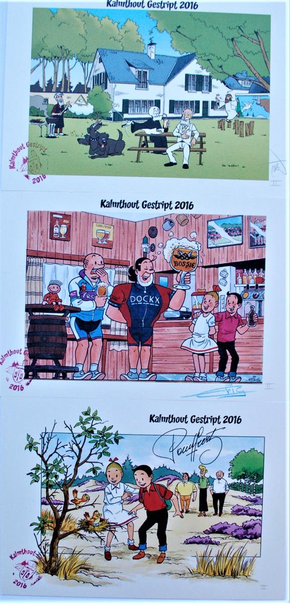 Kalmthout Gestript 2016  6 ex libris tekeningen