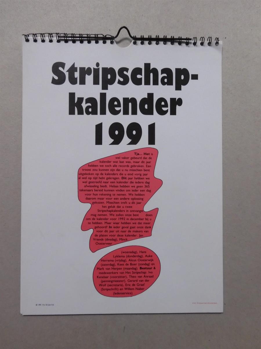 Stripschap kalender 1991