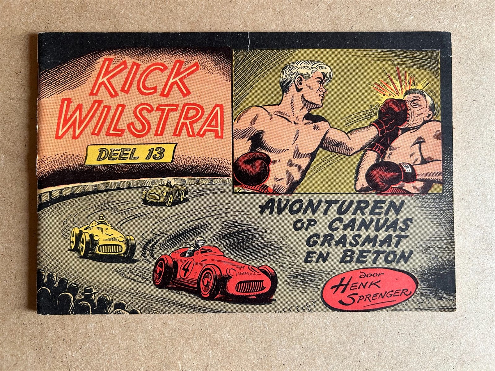 Kick Wilstra, nummer 13, Avonturen op canvas, grasmat en beton, 1958