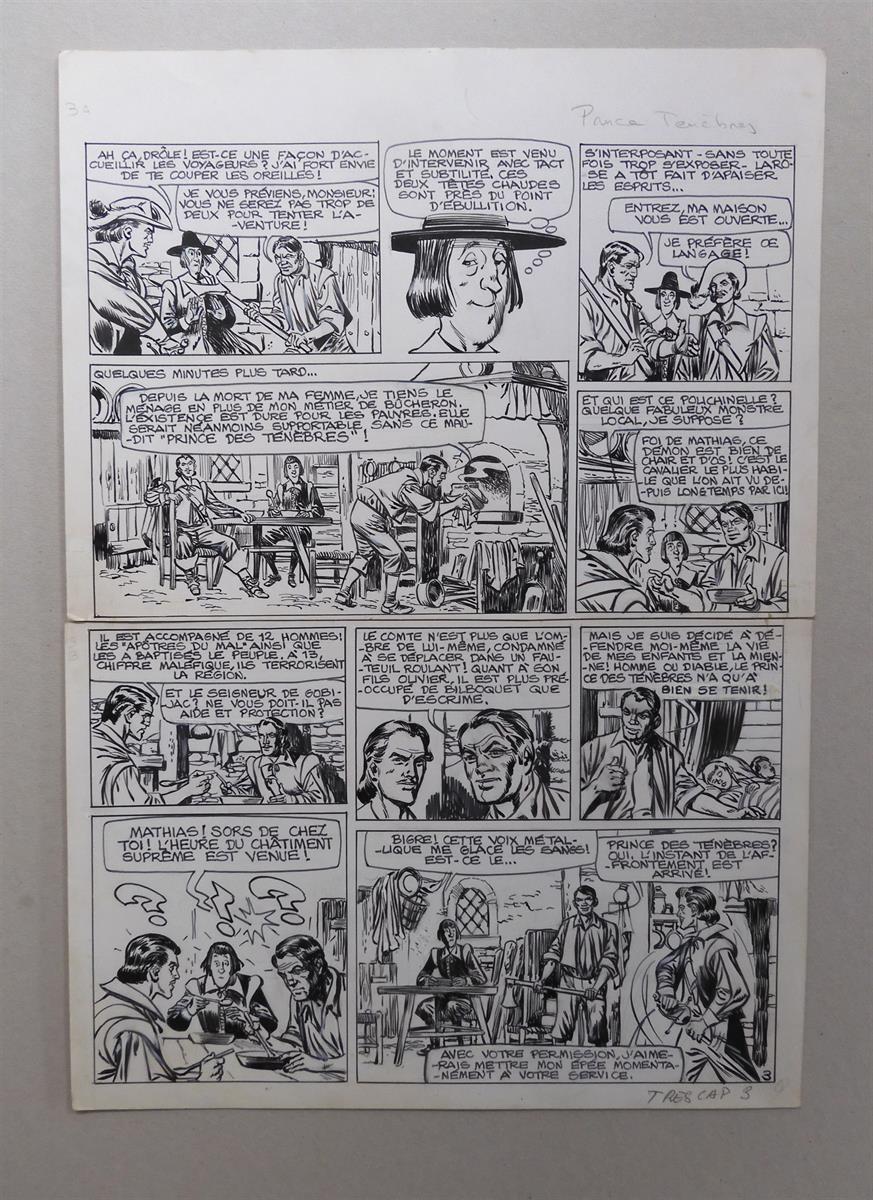 L & F Funcken - originele pagina - De Musketier en de prins van de duisternis - 1970