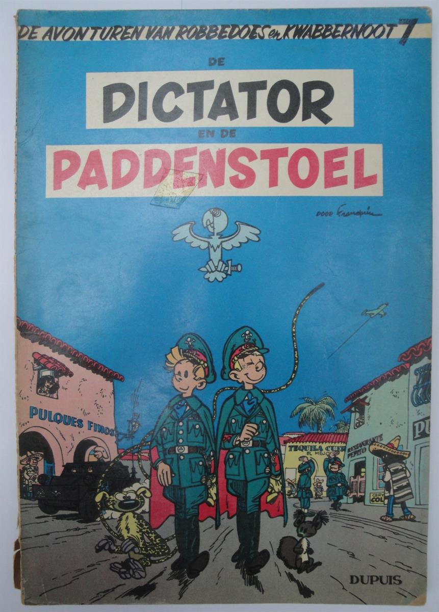 Robbedoes en Kwabbernoot 7 - De Dictator en de Paddenstoel - 1e druk - sc - 1956 - Dupuis