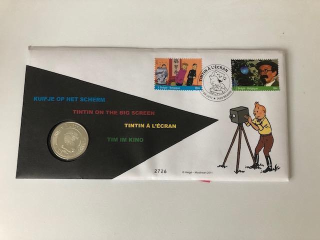 kuifje Tintin Kuifje numisletter Kuifje op het scherm + penning