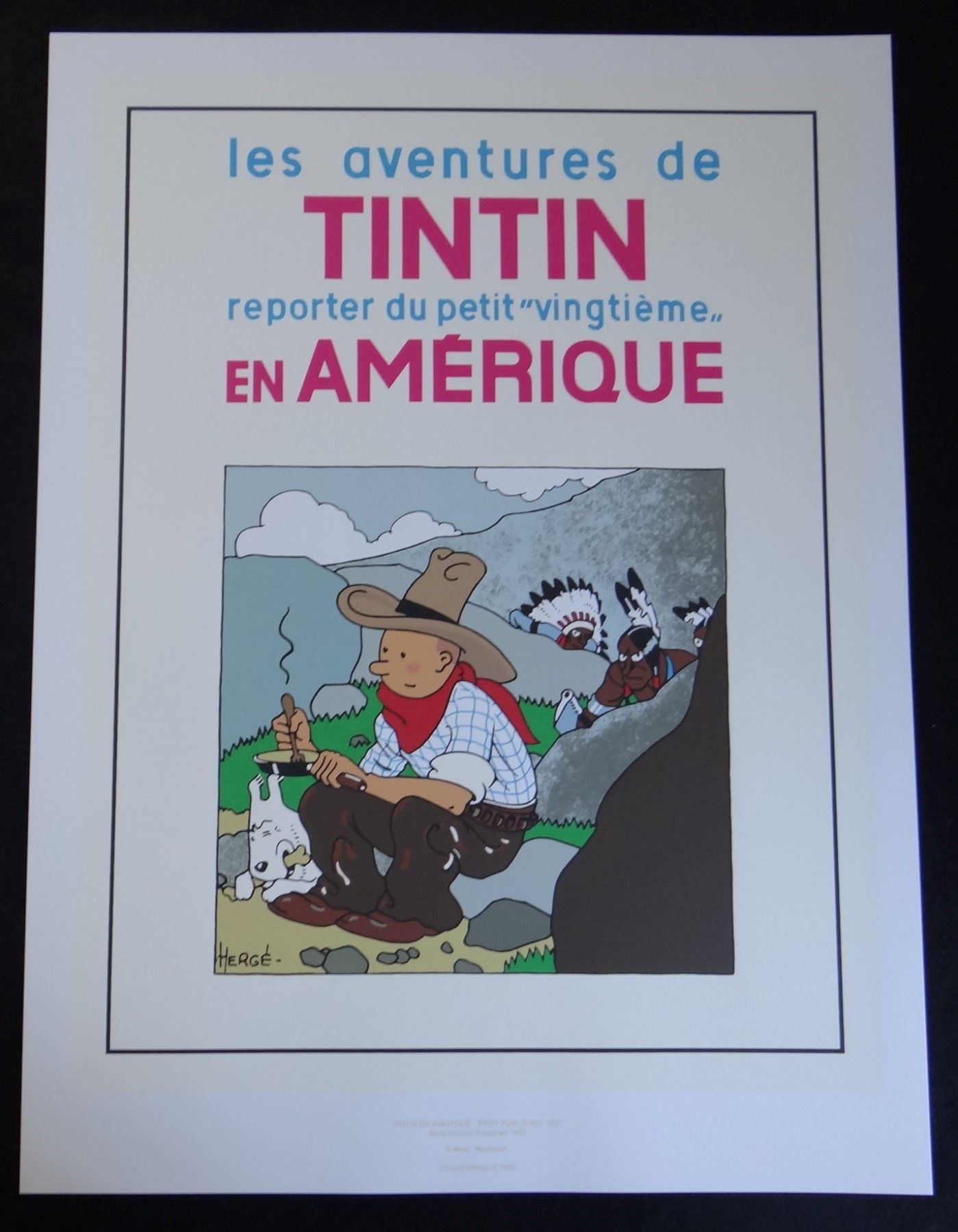 Tintin/Kuifje - Zeefdruk - Tintin en Amérique - (1995)